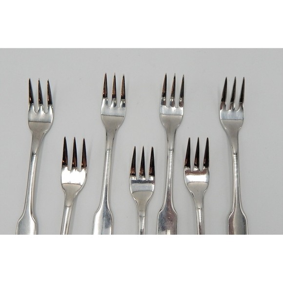 Retroneu Cambridge Cocktail Seafood Fork 18/8 Korea Set of 8 - Picture 2 of 9